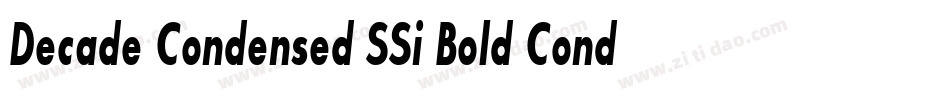 Decade Condensed SSi Bold Condensed字体转换